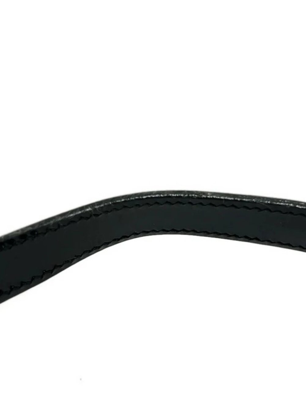 Salvatore Ferragamo Gancini Clear Black Vinyl Patent Leather Chemical Fiber - Picture 9 of 9
